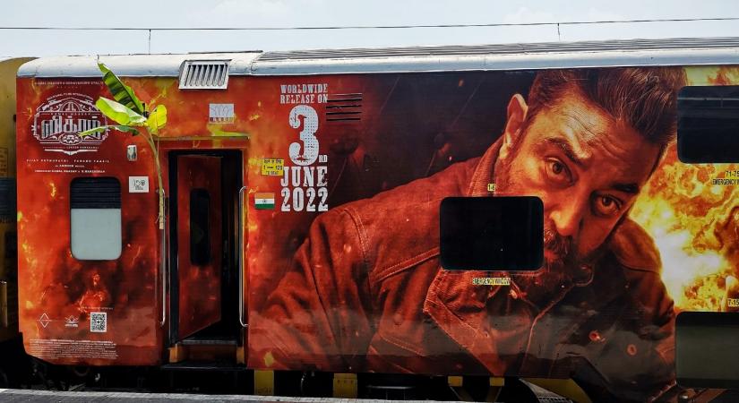 Seven train engines painted with Kamal Haasan-starrer 'Vikram's creatives!.