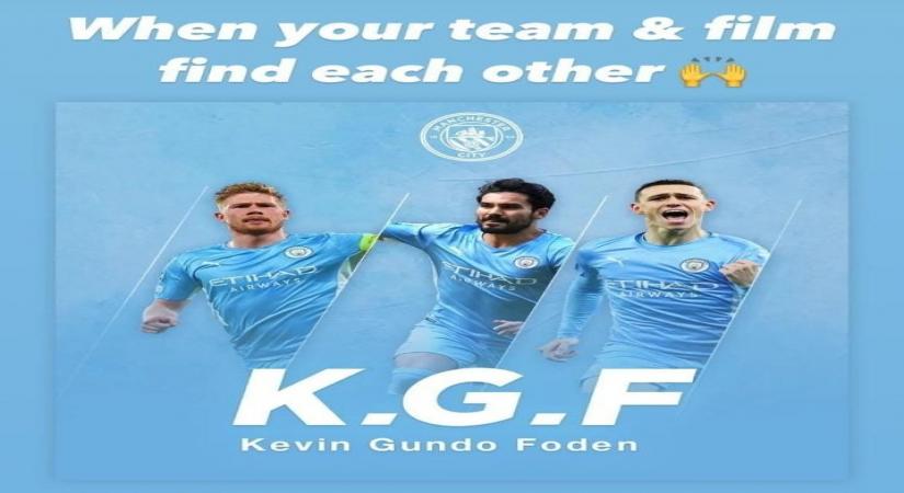 Football club Manchester City gives its own spin to K.G.F.