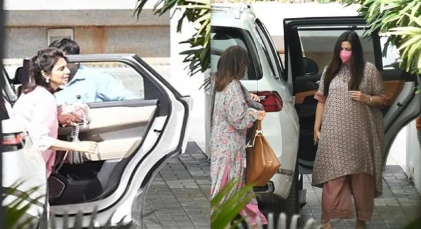 Neetu Kapoor, Soni Razdan and Shaheen Bhatt visit Ranbir and Alia's residence