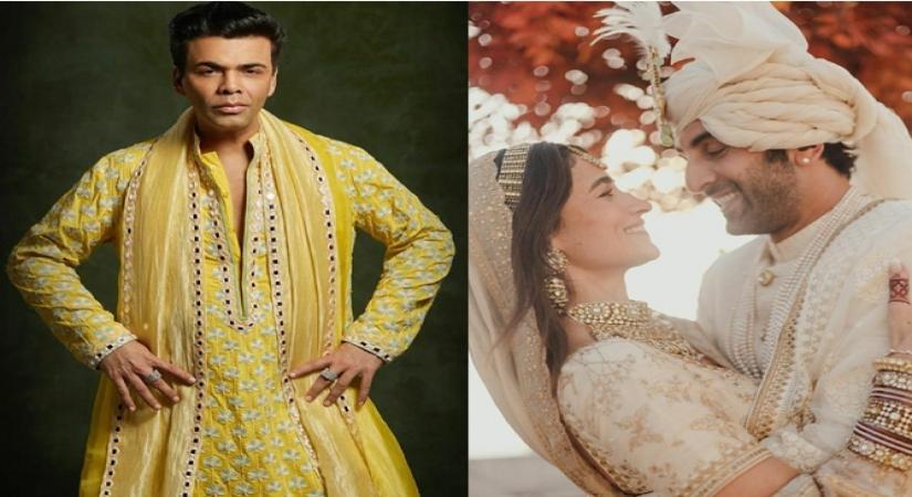 Karan Johar congratulates the couple, calls Ranbir his son-in-law.