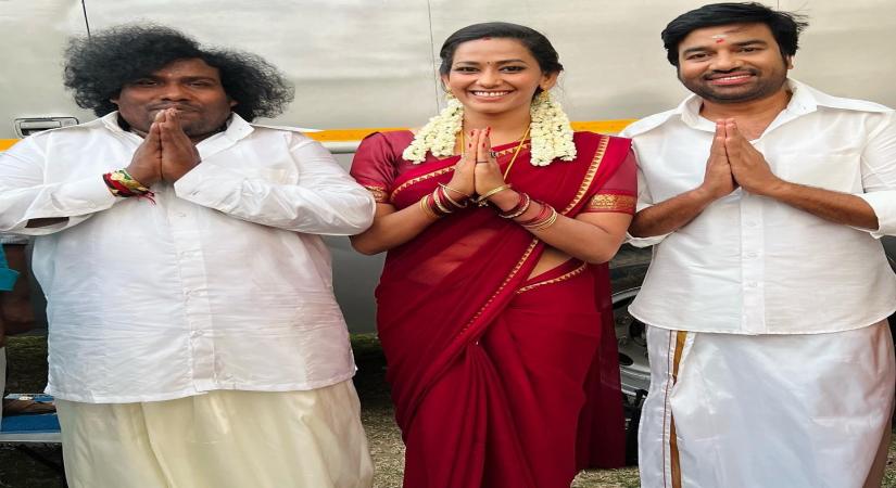Spread laughter and happiness like always, actress Sanjana tells actors Mirchi Shiva, Yogi Babu
