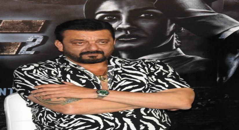 New Delhi :Bollywood actor Sanjay Dutt during the Press Conference of his upcoming film 'KGF Chapter 2, in New Delhi on Friday, Apr. 01, 2022 .(Photo: Anupam Gautam/IANS)