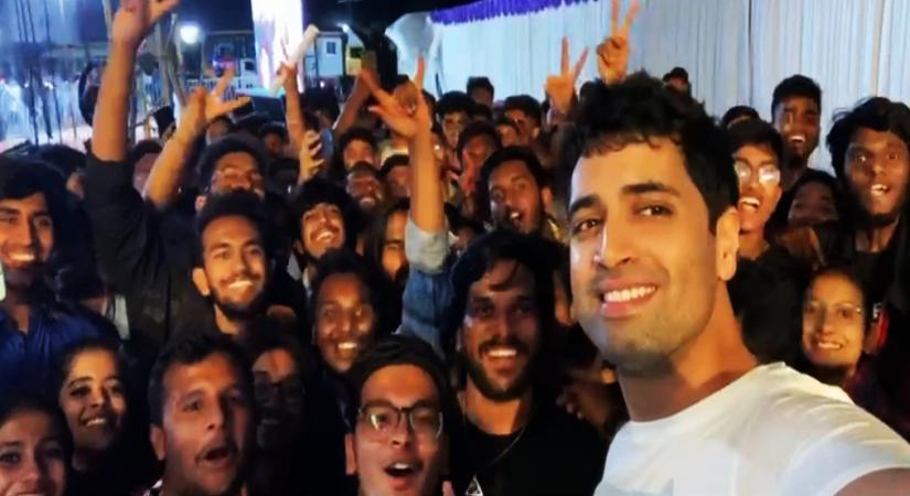 Adivi Sesh bonds with Hyderabad college crowd over 'Major' trailer.