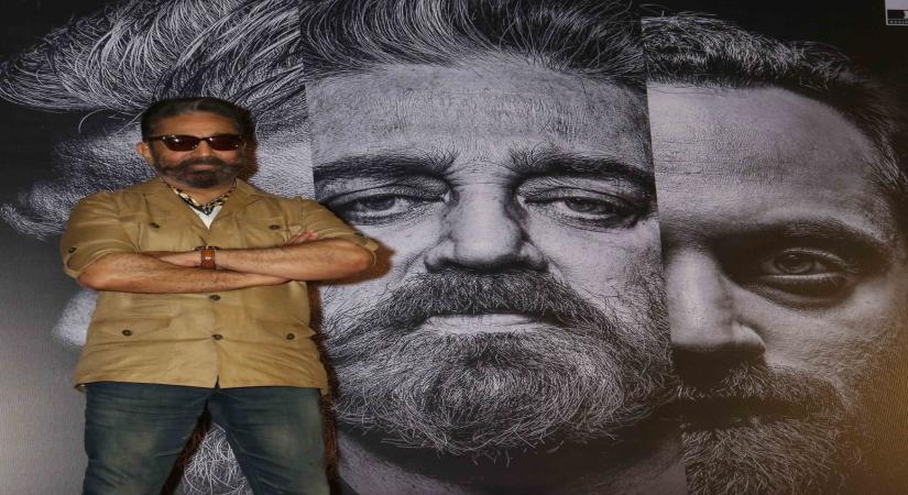 New Delhi : Actor Kamal Haasan during a promotional event for his upcoming film Vikram in New Delhi on Thursday, May 26, 2022. (Photo: Anupam Gautam/ IANS)