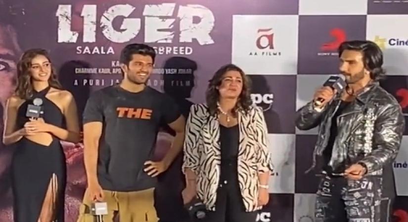Ranveer dances to 'Liger' number 'Akdi Pakdi' with Vijay, Ananya