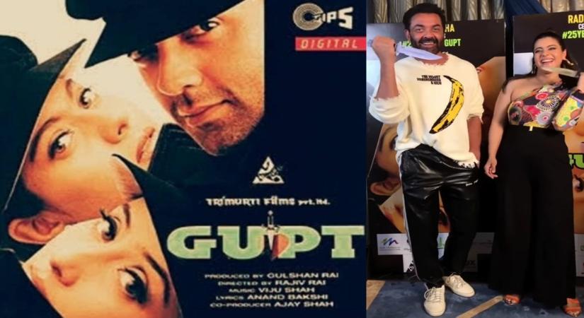 Bobby Deol and Kajol celebrate the silver jubilee of 'Gupt'.(photo:instagram)