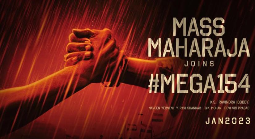 Mass Maharaja Ravi Teja joins Megastar Chiranjeevi in shoot of Mega154.