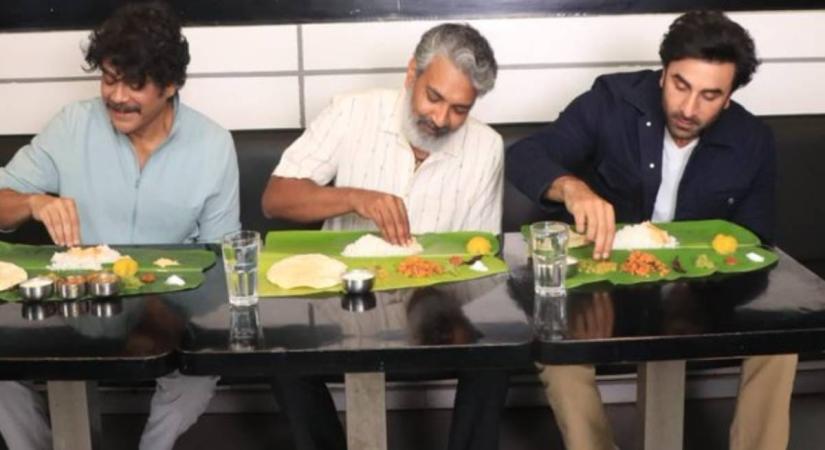 Ranbir enjoys traditional south Indian meal in Chennai