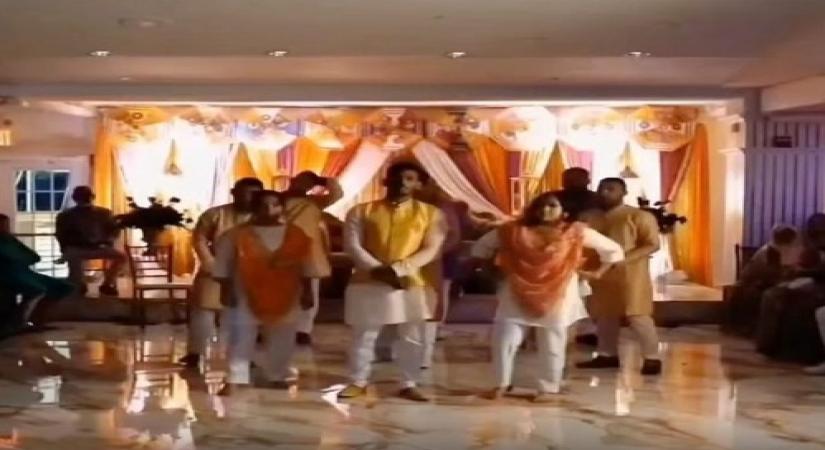 Chris Brown in awe of boys dancing on his song in sangeet.(photo:Instagram)
