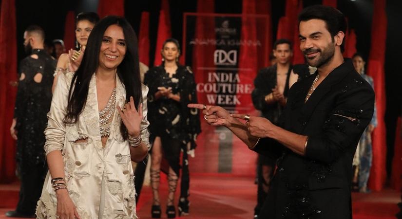 Anamika Khanna and Rajkumar Rao at FDCI India Couture Week