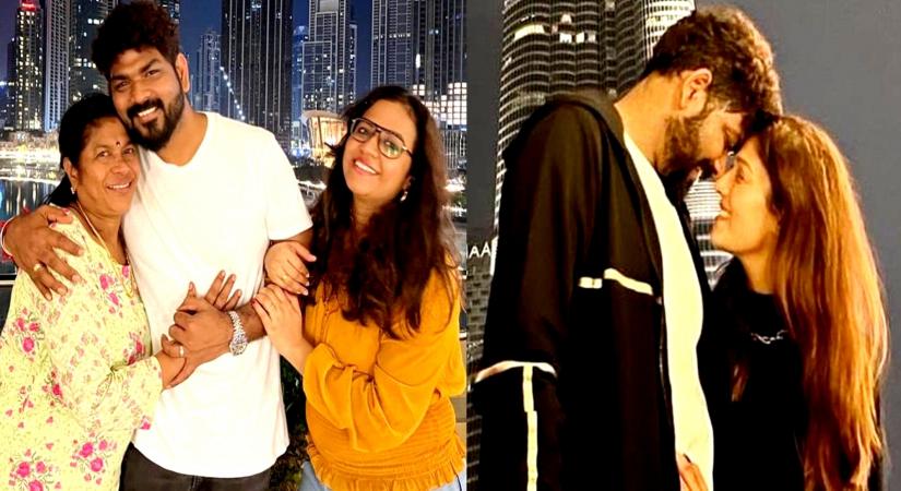 Nayan surprises Vignesh Shivan with b'day celebration below Burj Khalifa.