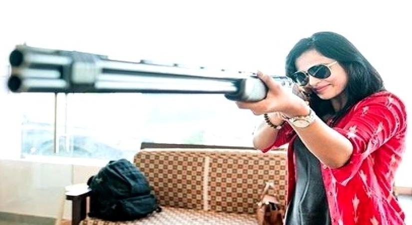 Actress Ramya Pandian is fascinated with shooting.