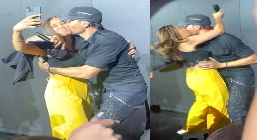 Enrique kisses fan.(photo:Instagram)
