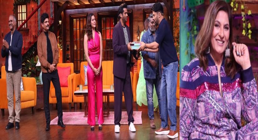 Archana Puran Singh enjoys ghevar amid reminiscing guests.