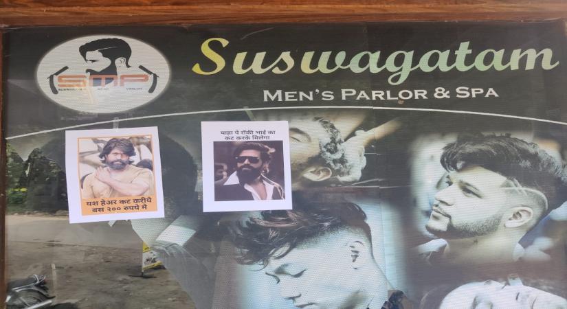 Yash's 'KGF-2' hairstyle and beard trend in saloons a la'  70s Amitabh Bachchan's