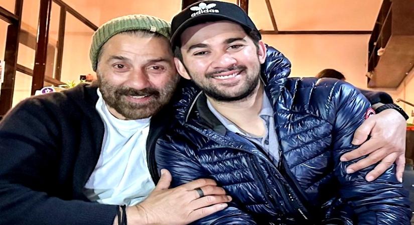 Sunny Deol, Karan Deol.