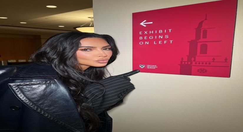 Kim Kardashian addresses students at Harvard Business School.(photo:Instagram)