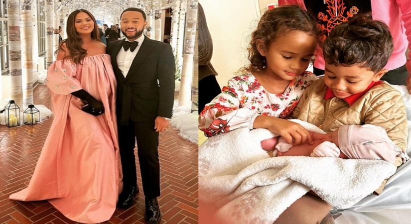 John Legend's wife Chrissy Teigen shares first pic of their baby daughter.(photo:instagram)