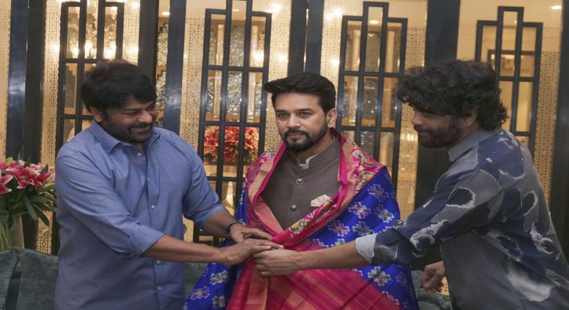 Anurag Thakur meets Chiranjeevi, Nagarjuna.