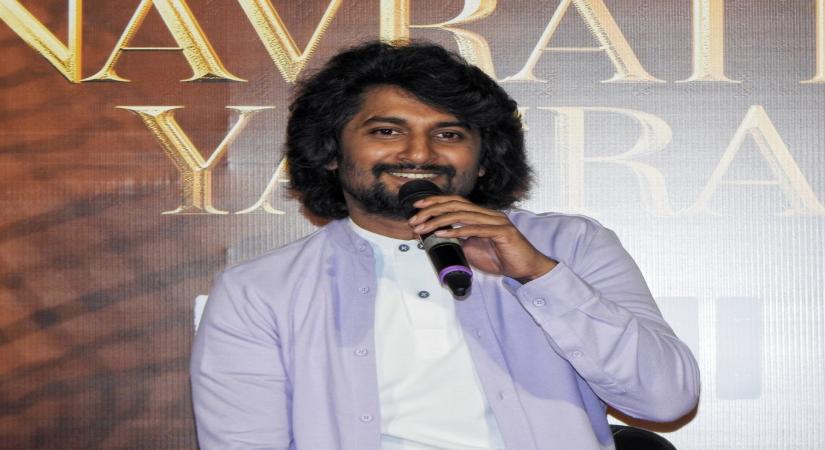 New Delhi: Actor Nani speaks during a promotion of his upcoming film 'Dasara', in New Delhi on Monday, March 27, 2023. (Photo: Anupam Gautam/IANS)