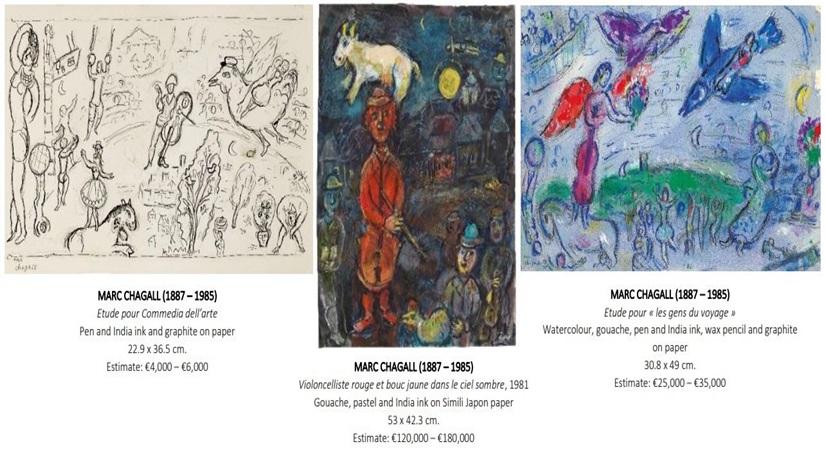 Chagall et la Musique: 50 works from the artist’s estate