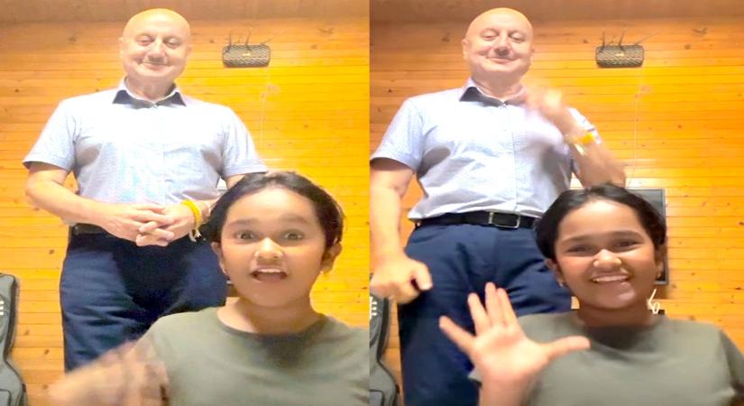 Satish Kaushik's daughter dances with Anupam, says 'Papa was a better dancer'.