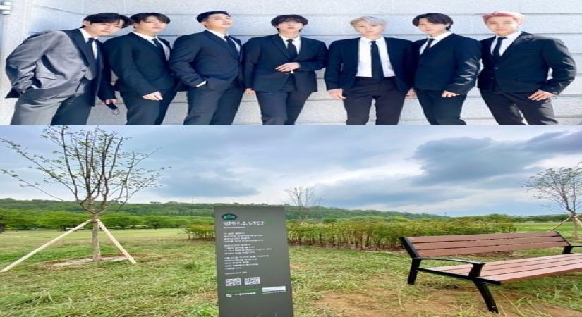 'BTS Forest' created in Seoul's Nanji park. (Credit: Yonhap)