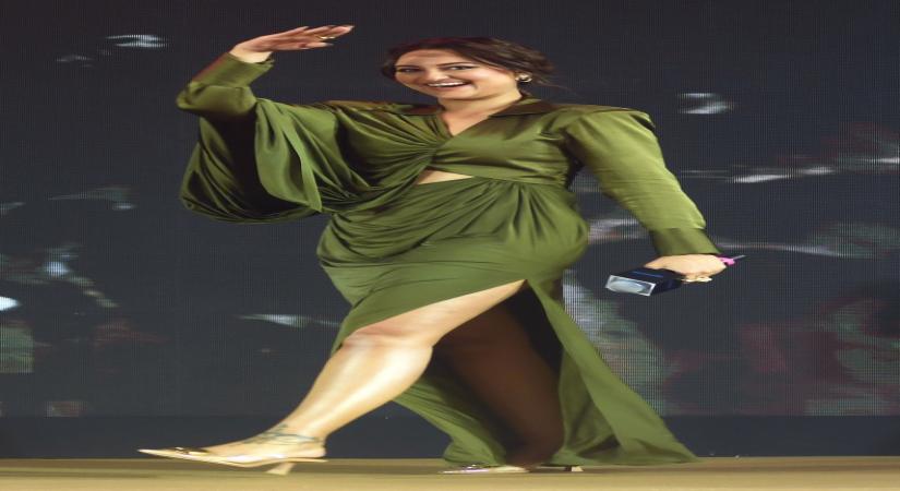 Mumbai: Actress Sonakshi Sinha during trailer launch of her upcoming series 'Dahaad',in Mumbai, on Wednesday, May 3, 2023. (Photo:IANS)