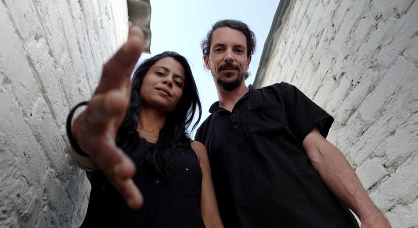 (L-R) MC Kaur, and French artist Mister Colfer from group Citopir.