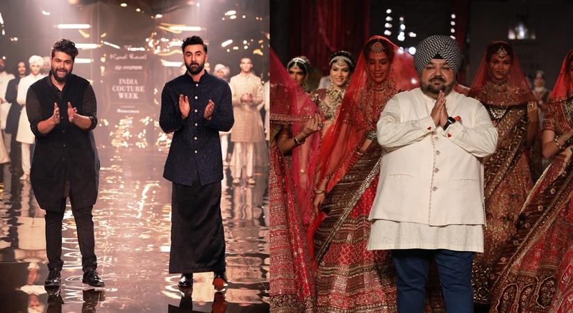Actor Ranbir Kapoor & Designer Kunal Rawal & Designer JJ VALAYA at FDCI Hyundai India Couture Week
