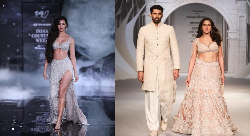 Disha Patani, Sara Ali Khan and Aditya Roy Kapur at FDCI Hyundai India Couture Week