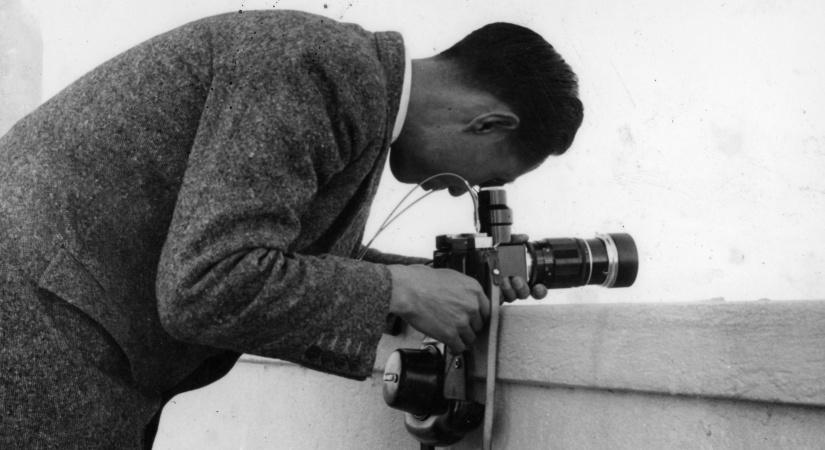 Lhamo Tsering with camera in Darjeeling, photograph in early 1960s. (Lhamo Tsering Archive/White Crane Films)