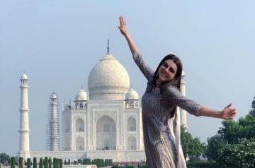 Actress Kajal Aggarwal is visiting the Taj Mahal for the first time 