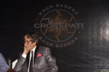Actor Amitabh Bachchan during the announcement of the first crorepati of the reality game show Kaun Banega Crorepati (KBC), in Mumbai, on September 20, 2014. (Photo: IANS)