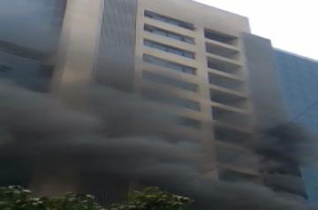 Mumbai: Fire breaks out in Peninsula Business Park Building that houses several Bollywood production houses, at Andheri (West) in Mumbai on Oct 14, 2019. (Photo: IANS)