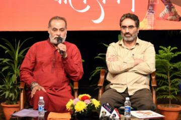 New Delhi: National School of Drama (NSD) Acting Chairman Arjun Deo Charan and Director in charge Suresh Sharma hold a press conference on 'Bal Sangam 2019', in New Delhi on Nov 6, 2019. (Photo: IANS/PIB)