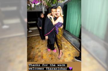 International pop singer Katy Perry, who was in India, thanked filmmaker Karan Johar for the "warm welcome".