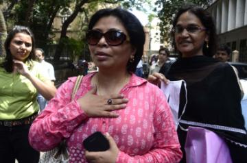 Veteran Actor Om Puri`s wife Nandita Puri at a sessions court in Mumbai on August 28, 2013. (Photo: Sandeep Mahankal/IANS)