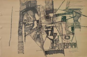 Ram Kumar, Untitled, Ink on paper.