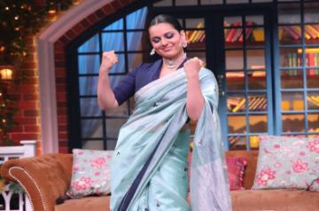 Actress Kangana Ranaut on the sets of "The Kapil Sharma Show".