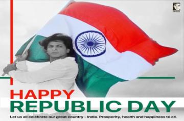 From megastar Amitabh Bachchan to superstar Shah Rukh Khan and actress Kajol, a string of Bollywood celebrities on Sunday wished everyone a Happy Republic Day, urging all to spread love and peace in the nation.
