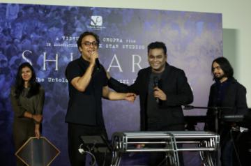 Mumbai: Director Vidhu Vinod Chopra and music Director A. R. Rahman at the trailer launch of their upcoming film "Shikara - The Untold Story of Kashmiri Pandits" in Mumbai on Jan 7, 2020. (Photo: IANS)