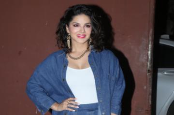 Mumbai: Actress Sunny Leone at the screening of filmmaker Omung Kumar's wife Vanita Omung Kumar's short film "Ave Maria" with which she makes her debut as a director, in Mumbai on Dec 16, 2019. (Photo: IANS)