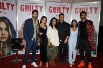 Mumbai: Producer Karan Johar and director Ruchi Narain at the trailer launch of their upcoming web series "Guilty" in Mumbai on Feb 18, 2020. (Photo: IANS)