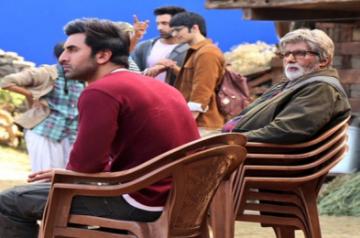 Megastar Amitabh Bachchan says he has to put four of himself into action to keep up with his "favourite" actor Ranbir Kapoor's talent on the sets of "Brahmastra".