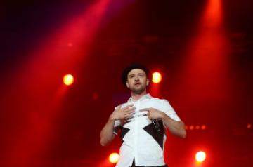 Justin Timberlake. IANS/EFE/Marcelo Sayao