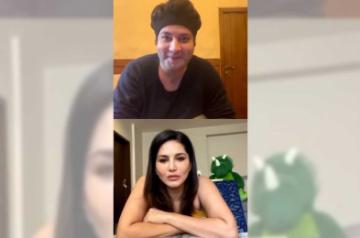 Sunny Leone gets a tongue-twister challenge from Varun Sharma.