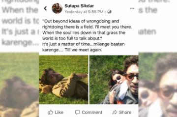 Irrfan's wife shares throwback pic of actor: Till we meet again.