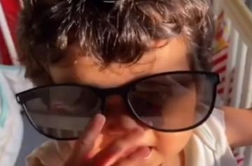 Sameera hilariously compares daughter to Rajinikath.