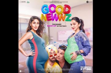 The official posters of the most awaited film of this year, "Good Newwz", have been unveiled finally, taking the curiosity level around the movie a few notches higher. In a poster, Akshay Kumar and Diljit Dosanjh are seen squeezed between the baby bumps of Kareena Kapoor and Kiara Advani.